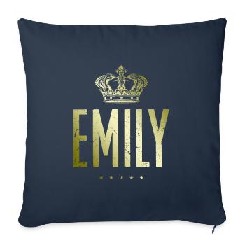 Emily - Sofakissenbezug 45 x 45 cm - Navy - Vorne