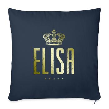 TEST ELISA - Housse de coussin décorative 45 x 45 cm - bleu marine - Devant