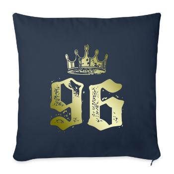 96 Number crown - Sofa pillowcase 17,3'' x 17,3'' (45 x 45 cm) - navy - Front