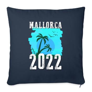 Mallorca 2022 Palm Trees - Sofa pillowcase 17,3'' x 17,3'' (45 x 45 cm) - navy - Front