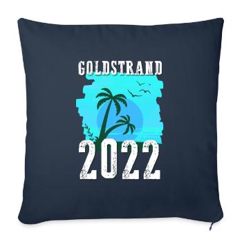 Golden Sands 2022 Palm Trees - Sofa pillowcase 17,3'' x 17,3'' (45 x 45 cm) - navy - Front