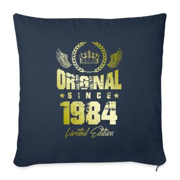 Édition limitée 1984 - Housse de coussin décorative 45 x 45 cm - bleu marine - Devant
