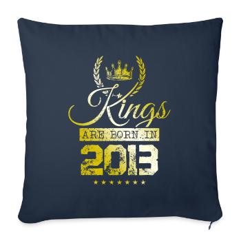 kings are born 2013 - Sofa pillowcase 17,3'' x 17,3'' (45 x 45 cm) - navy - Front