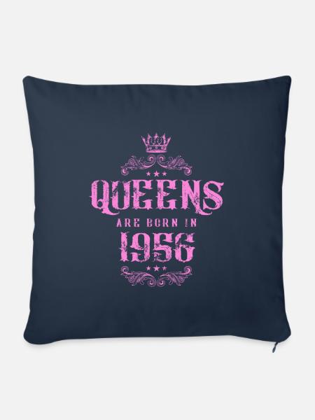 born in 1956 - Sofakissenbezug 45 x 45 cm - Navy
