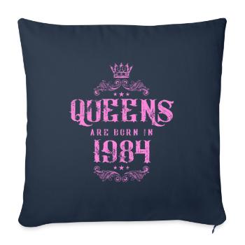 born in 1984 - Sofa pillowcase 17,3'' x 17,3'' (45 x 45 cm) - navy - Front
