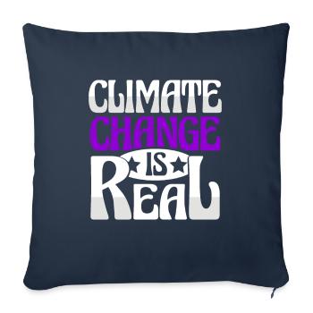 climate change protection - Sofa pillowcase 17,3'' x 17,3'' (45 x 45 cm) - navy - Front