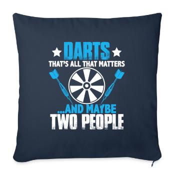 dart spruch - Sofa pillowcase 17,3'' x 17,3'' (45 x 45 cm) - navy - Front