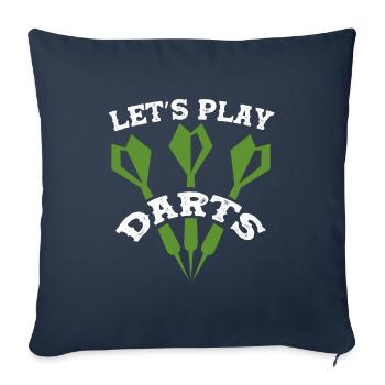 dart player - Sofa pillowcase 17,3'' x 17,3'' (45 x 45 cm) - navy - Front