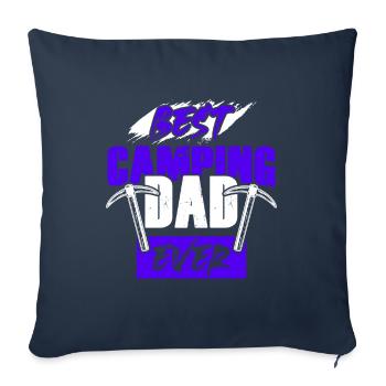 camping dad papa - Sofa pillowcase 17,3'' x 17,3'' (45 x 45 cm) - navy - Front
