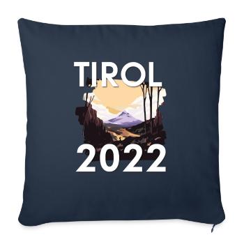 Tyrol 2022 - Housse de coussin décorative 45 x 45 cm - bleu marine - Devant
