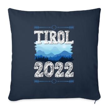 Tyrol 2022 - Housse de coussin décorative 45 x 45 cm - bleu marine - Devant