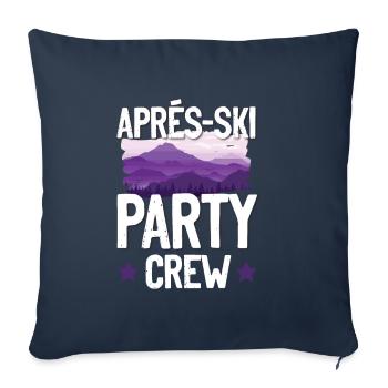 Apres SKi Party Crew - Housse de coussin décorative 45 x 45 cm - bleu marine - Devant