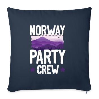 Équipage de la fête de Norvège - Housse de coussin décorative 45 x 45 cm - bleu marine - Devant