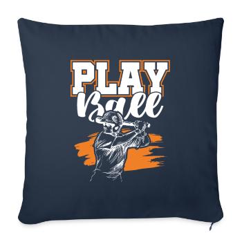 Baseball Sports - Sofa pillowcase 17,3'' x 17,3'' (45 x 45 cm) - navy - Front