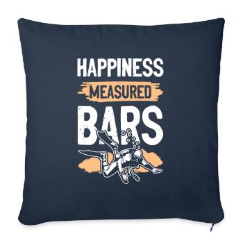 Plongée Bonheur - Housse de coussin décorative 45 x 45 cm - bleu marine - Devant