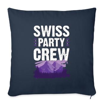 Swiss Party Crew - Sofakissenbezug 45 x 45 cm - Navy - Vorne