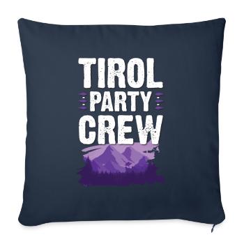 Tirol Party Crew - Housse de coussin décorative 45 x 45 cm - bleu marine - Devant