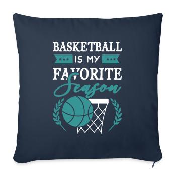 Basketball Season - Sofa pillowcase 17,3'' x 17,3'' (45 x 45 cm) - navy - Front