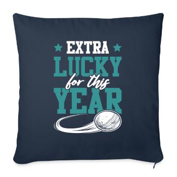 Cricket drôle de dicton - Housse de coussin décorative 45 x 45 cm - bleu marine - Devant