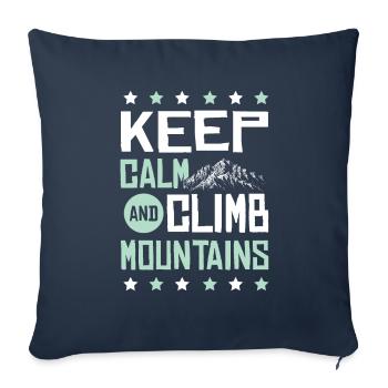 Keep Calm Climbing - Sofa pillowcase 17,3'' x 17,3'' (45 x 45 cm) - navy - Front