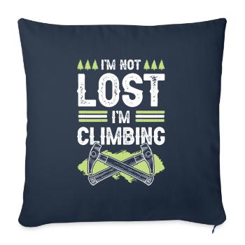 Climbing Mountain - Sofa pillowcase 17,3'' x 17,3'' (45 x 45 cm) - navy - Front