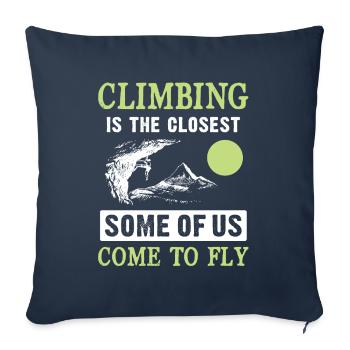 Climbing Flying - Sofa pillowcase 17,3'' x 17,3'' (45 x 45 cm) - navy - Front