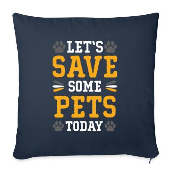 Animal welfare slogan animal rights activists - Sofa pillowcase 17,3'' x 17,3'' (45 x 45 cm) - navy - Front