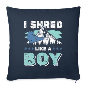 snowboarding boy - Sofa pillowcase 17,3'' x 17,3'' (45 x 45 cm) - navy - Front