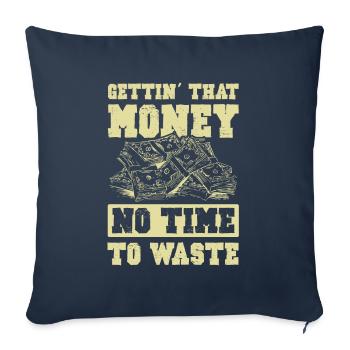 getting money - Sofa pillowcase 17,3'' x 17,3'' (45 x 45 cm) - navy - Front