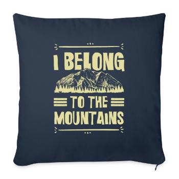 i belong to the mountains - Sofa pillowcase 17,3'' x 17,3'' (45 x 45 cm) - navy - Front