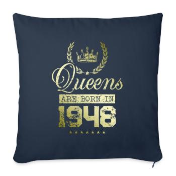 Queens born in 1948 - Sofakissenbezug 45 x 45 cm - Navy - Vorne