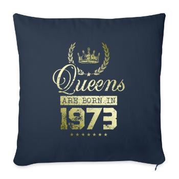 Queens born in 1973 - Sofakissenbezug 45 x 45 cm - Navy - Vorne