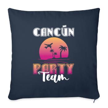 Équipe du parti de Cancun - Housse de coussin décorative 45 x 45 cm - bleu marine - Devant
