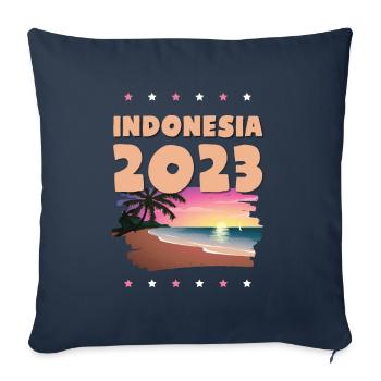 Indonesia 2023 - Sofa pillowcase 17,3'' x 17,3'' (45 x 45 cm) - navy - Front