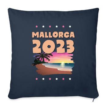 Mallorca 2023 - Sofa pillowcase 17,3'' x 17,3'' (45 x 45 cm) - navy - Front