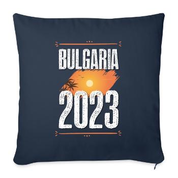 Bulgaria 2023 - Sofa pillowcase 17,3'' x 17,3'' (45 x 45 cm) - navy - Front