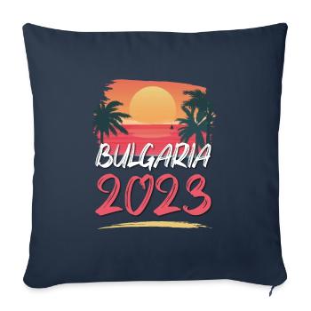Bulgaria 2023 - Sofa pillowcase 17,3'' x 17,3'' (45 x 45 cm) - navy - Front
