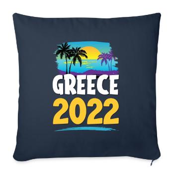 Greece 2023 - Sofa pillowcase 17,3'' x 17,3'' (45 x 45 cm) - navy - Front