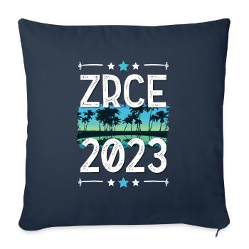 Zrce 2023 - Housse de coussin décorative 45 x 45 cm - bleu marine - Devant