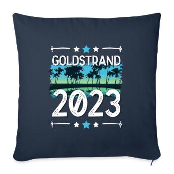 Sables d’or 2023 (Garantie du prix le plus bas) - Housse de coussin décorative 45 x 45 cm - bleu marine - Devant