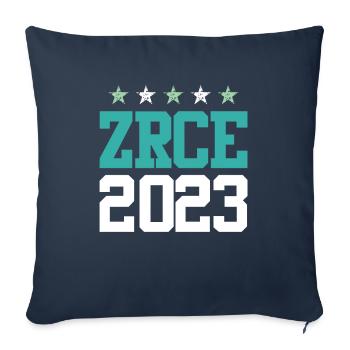 Zrce 2023 - Housse de coussin décorative 45 x 45 cm - bleu marine - Devant