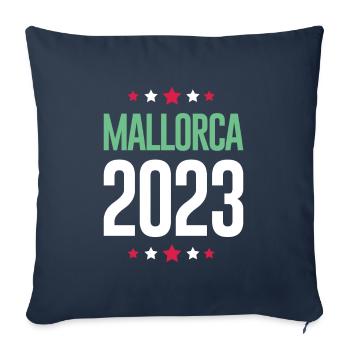 Majorque 2023 - Housse de coussin décorative 45 x 45 cm - bleu marine - Devant