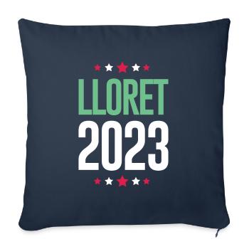 Lloret de Mar 2023 - Housse de coussin décorative 45 x 45 cm - bleu marine - Devant
