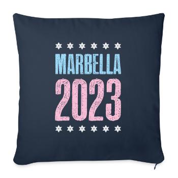 Marbella 2023 - Sofa pillowcase 17,3'' x 17,3'' (45 x 45 cm) - navy - Front