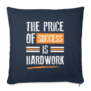 Success Hard Work - Sofa pillowcase 17,3'' x 17,3'' (45 x 45 cm) - navy - Front