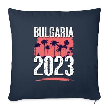 Bulgaria 2023 - Sofa pillowcase 17,3'' x 17,3'' (45 x 45 cm) - navy - Front