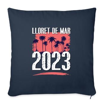 lloret de mar 2023 - Sofa pillowcase 17,3'' x 17,3'' (45 x 45 cm) - navy - Front