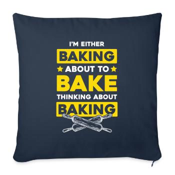 Baking Baker - Sofa pillowcase 17,3'' x 17,3'' (45 x 45 cm) - navy - Front