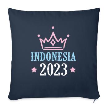 Indonesia 2023 - Sofa pillowcase 17,3'' x 17,3'' (45 x 45 cm) - navy - Front