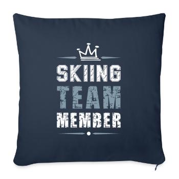 Skiing Team - Sofa pillowcase 17,3'' x 17,3'' (45 x 45 cm) - navy - Front